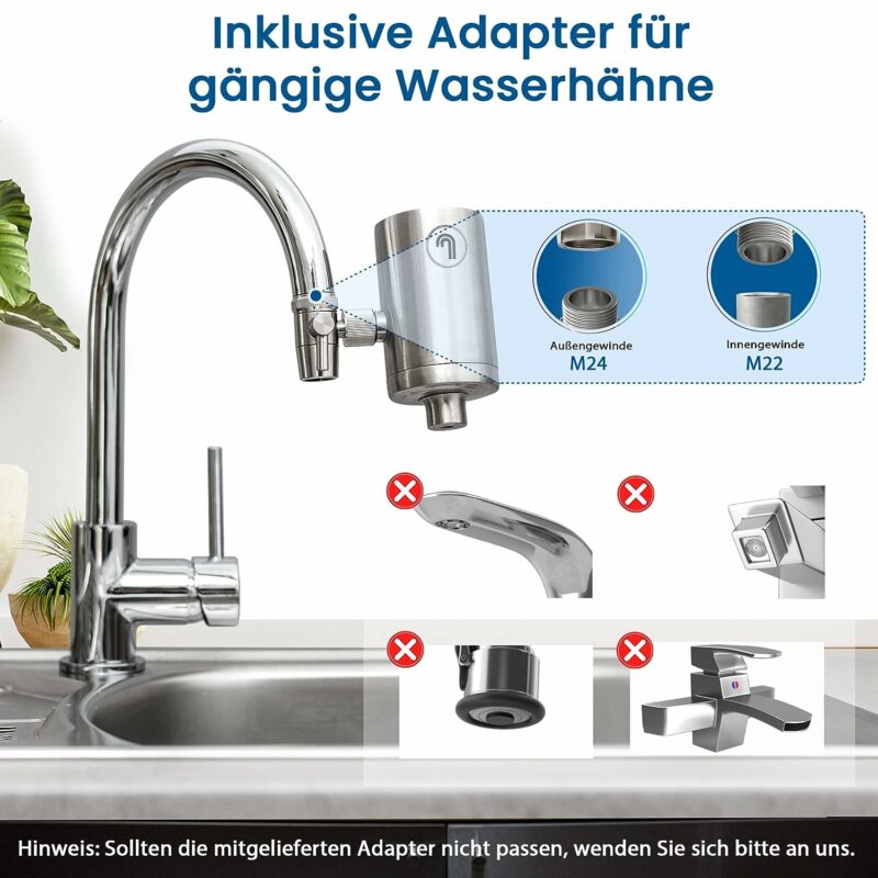 Anschlussgröße Wasserhahn Wasserfilter