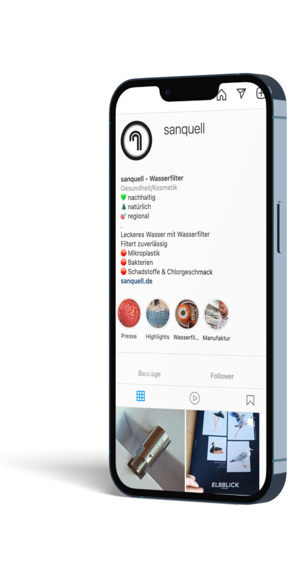 Sanquell Instagram-Profil auf dem Smartphone