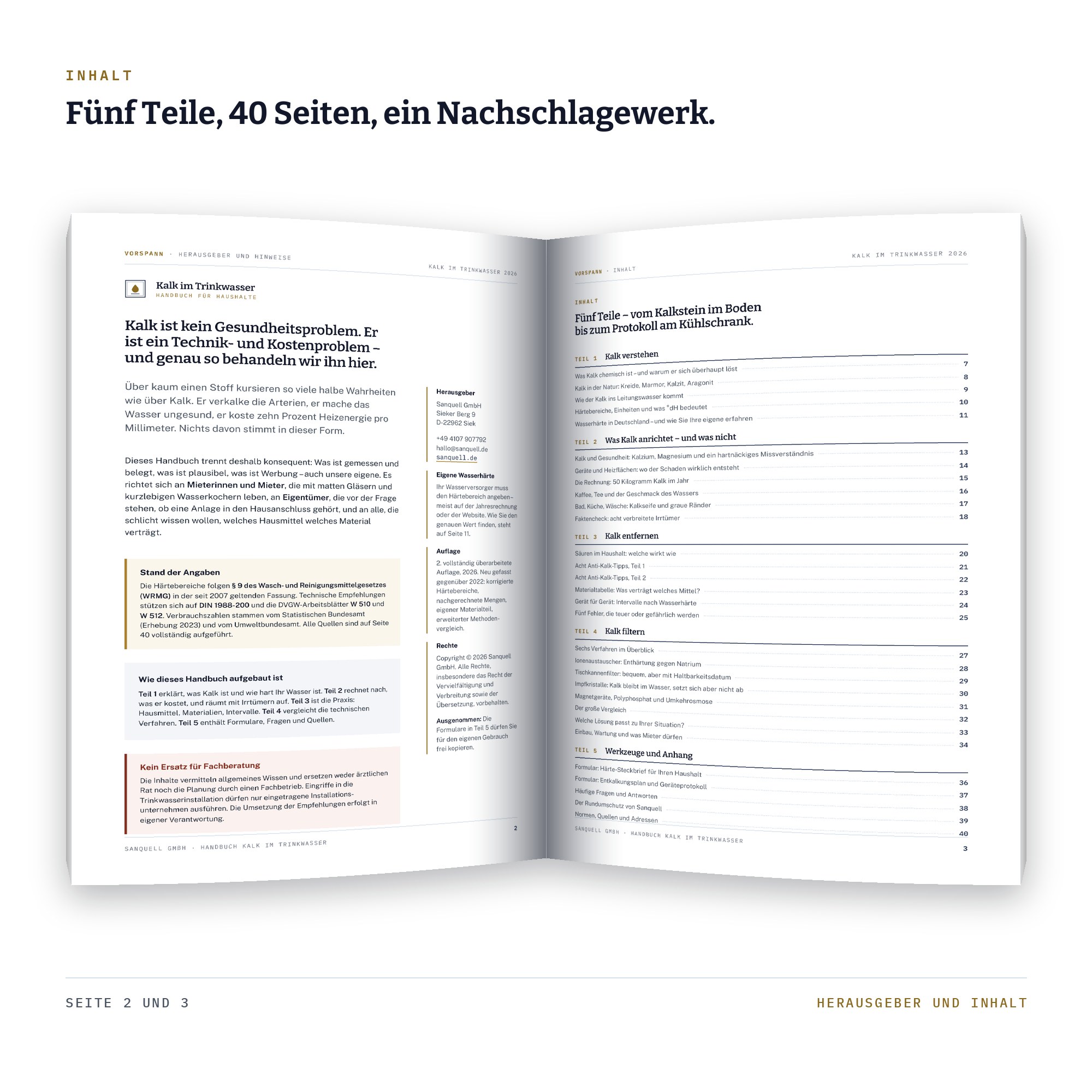 Kalk Handbuch Inhalt