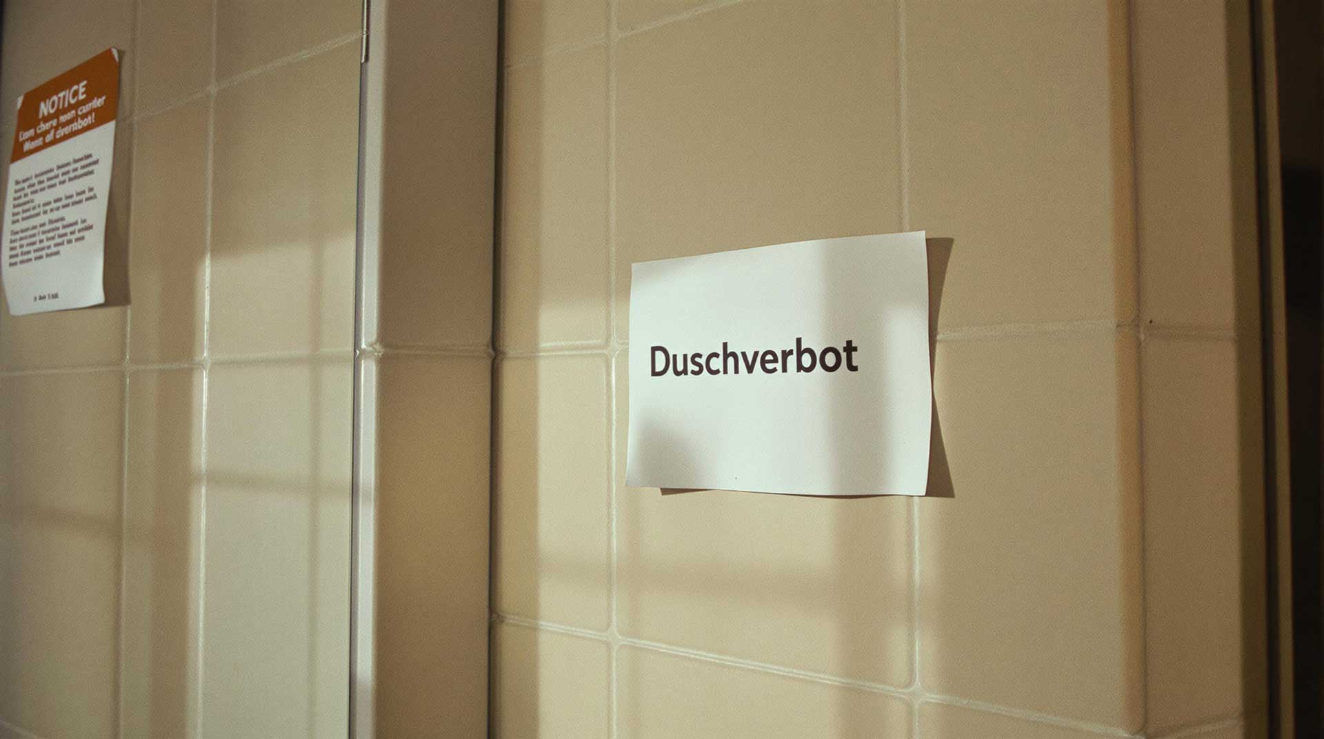 Duschverbot