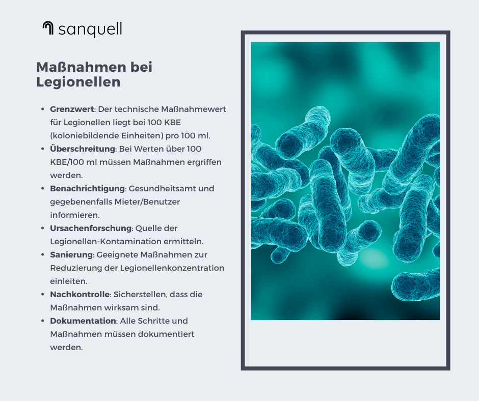 Maßnahmen bei Legionellen