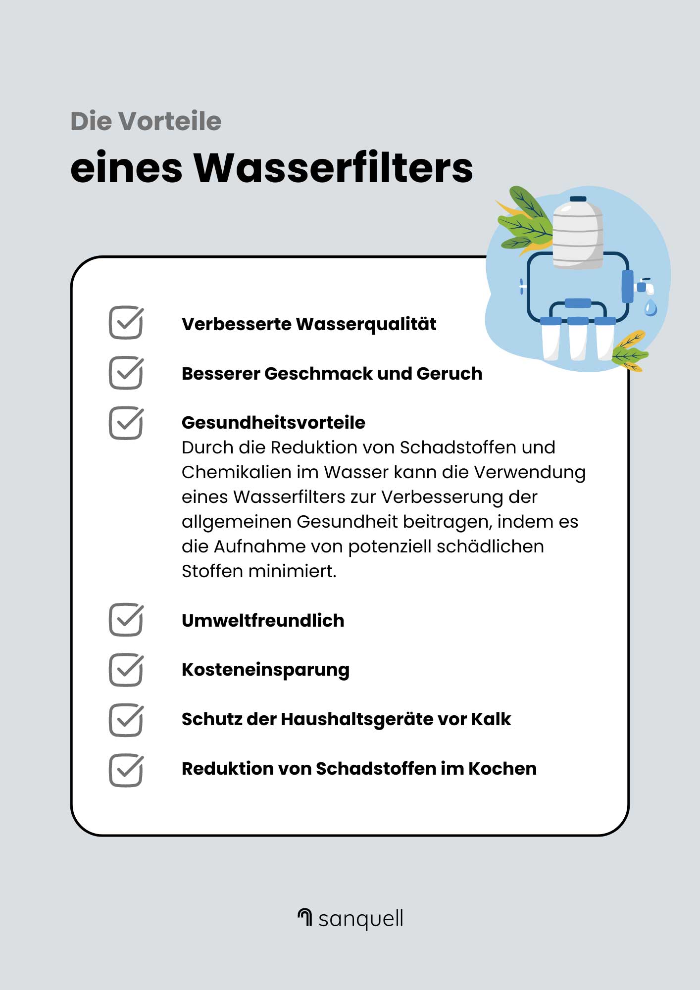 Wasserfilter Vorteile