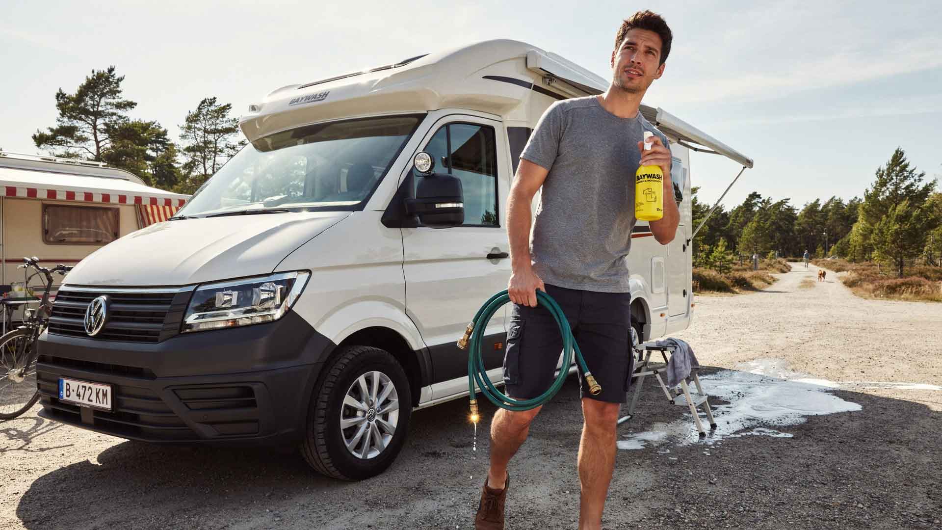 Wassertank am Camper reinigen